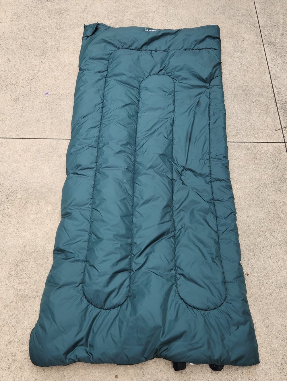 Adult LL BEAN 40° Teal Puffer Sleeping Bag - Picture 11 of 15
